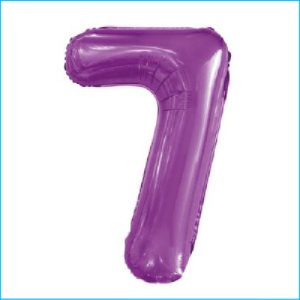 Foil 86cm Purple Number 7 Meteor