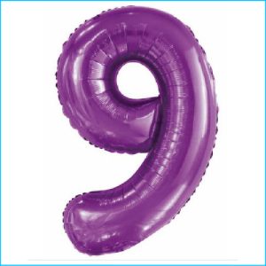 Foil 86cm Purple Number 9 Meteor