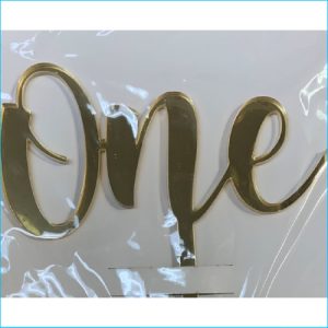Cake Topper One Gold