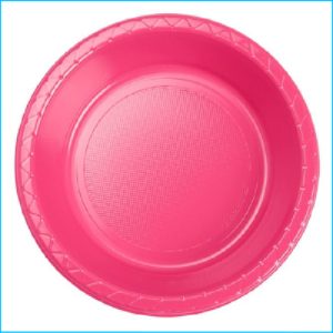 Hot Pink Plastic Bowls Pk 20