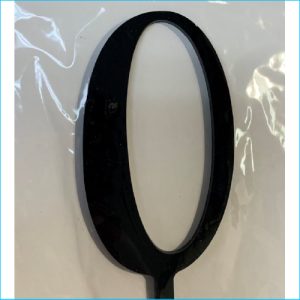 Cake Topper Black Number 0