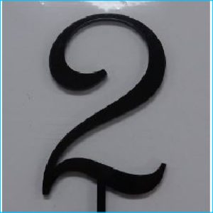 Cake Topper Black Number 2
