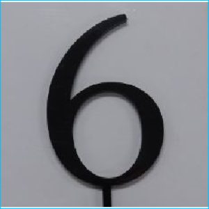 Cake Topper Black Number 6