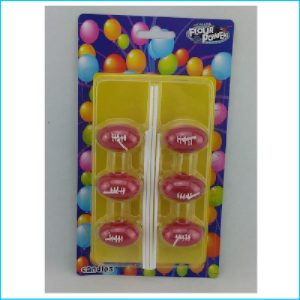 Candle Football & Goal Posts Pk 6