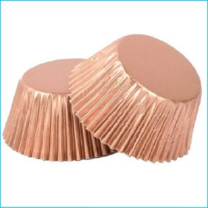 Patty Pan Mini Rose Gold Foil Pk 40