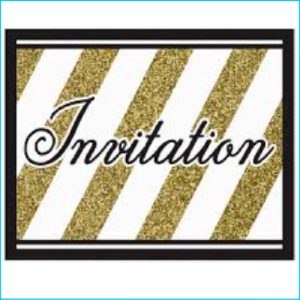 Black and Gold Invites Pk 8