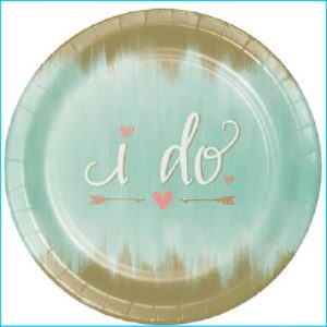 Bridal Mint To Be Paper Plates Pk 8