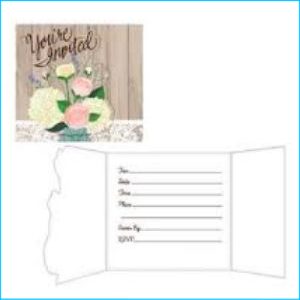 Rustic Wedding Invites Pk 8