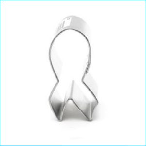 Mini Cookie Cutter Pink Ribbon 1.75"