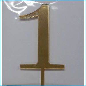 Cake Topper Gold Number 1
