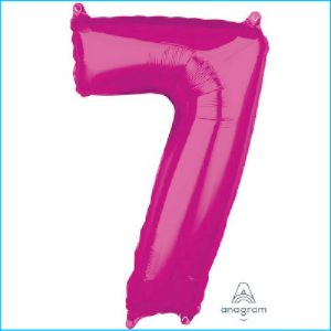 Foil 66cm Pink Number 7
