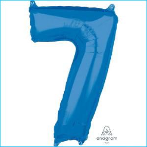 Foil 66cm Blue Number 7