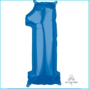 Foil 66cm Blue Number 1