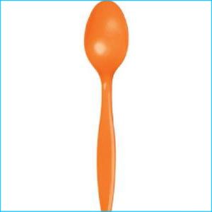 Orange Plastic Forks Pk 20