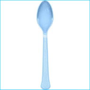 Pastel Blue Plastic Spoons Pk 20