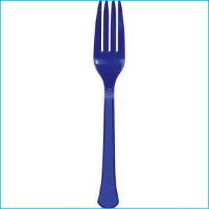 Royal Blue Plastic Forks Pk 20