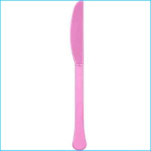 New Pink Plastic Knives Pk 20