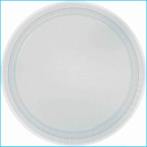 Silver Paper Snack Plates Pk 20