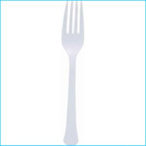 White Plastic Forks pk20