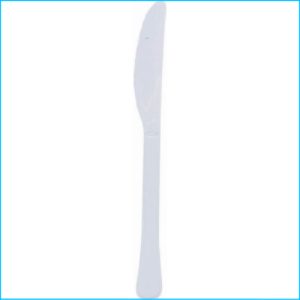 White Plastic Knives Pk 20