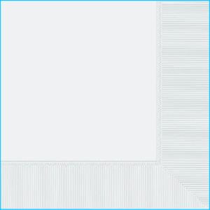 White Beverage Napkins Pk 20