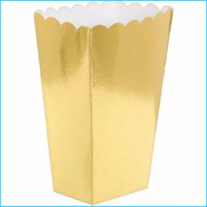 Gold Shiny Treat Boxes Pk 5