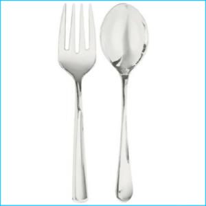 Catering Serving Fork & Spoon Pk 4