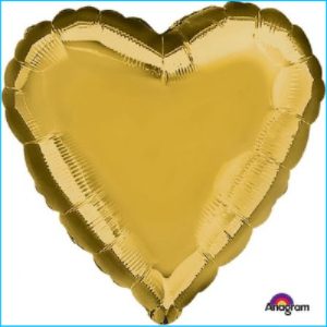 Foil 45cm Heart Metallic Gold