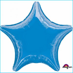 Foil 45cm Star Metallic Blue