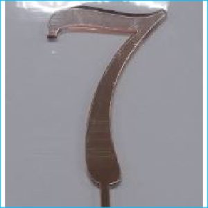 Cake Topper Rose Gold Number 7