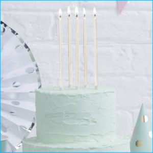 Candle Tall Pearl White Pk 12