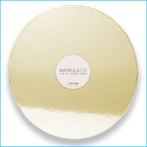 Cake Board Round Gold Mirror 8"
