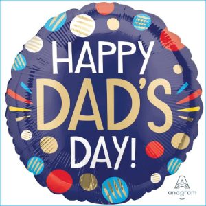 Foil Happy Fathers Day Dots 43cm