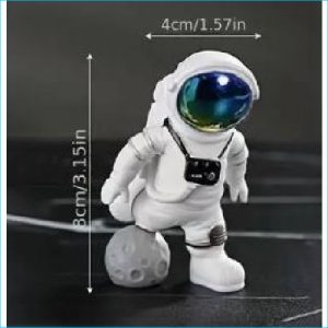 Astronaut Playing Figurine Cake Topper