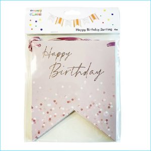 Happy Birthday Bunting Pink Blush 4m