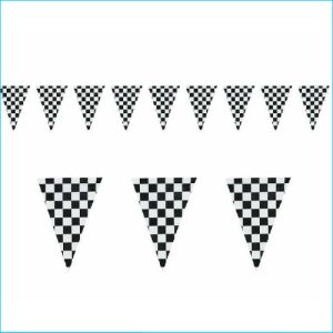 Checkered Racing Pennant Banner 10m