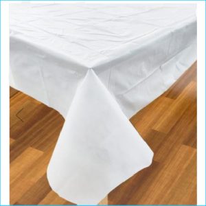 White Tablecover Plastic 137x274cm