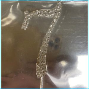 Cake Topper Diamante Number 7