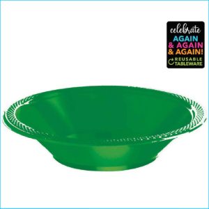 Festive Green Plastic Bowl Pk 20