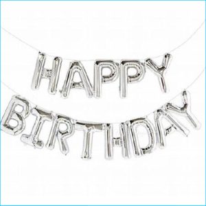 Foil Happy Birthday Airfill Silver