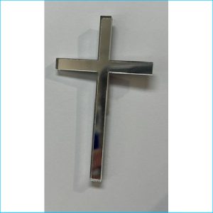 Cake Topper Cross Silver 8cm