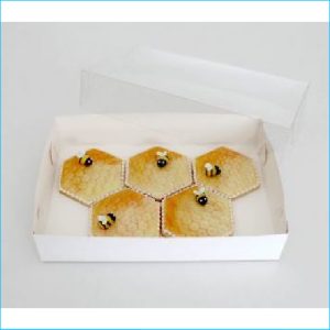 Biscuit Box 10 x 7x 2" Clear Lid