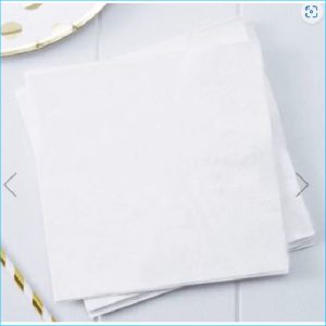 White Lunch Napkins Pk 80 33x33cm