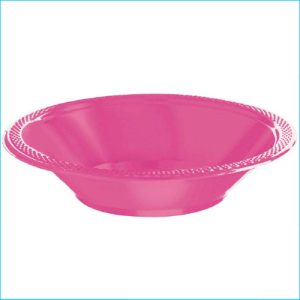 Bright Pink Plastic Bowl Pk 20