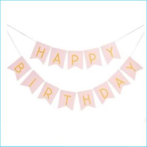 Happy Birthday Bunting Pink 3.3m