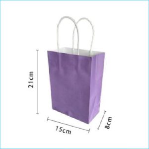 Paper Bags Purple 4PK