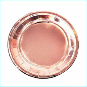 Rose Gold Paper Plate 18cm Pk8