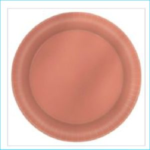 Rose Gold paper plate 17cm Pk 8