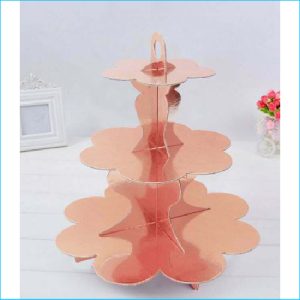 Cupcake Stand Rose Gold 3 Layer