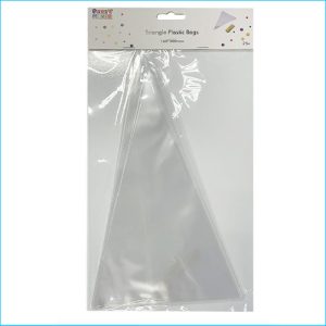 Clear Triangle Loot Bags Small Pk 25
